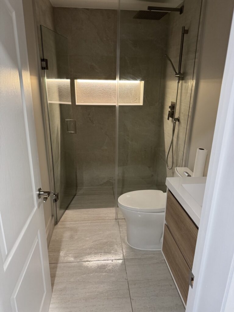 Bathroom Renovation Mississauga and the GTA We provide complete bathroom renovations, handling everything from flooring, tiling, plumbing, lighting, and insulation.